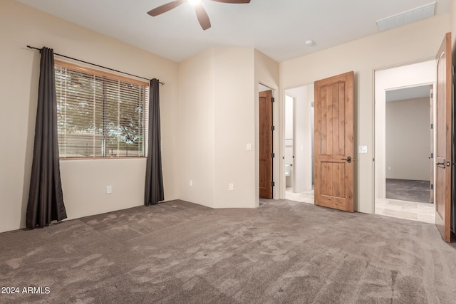 3730 E Cloud Rd, Cave Creek, AZ 85331 - unfurnished bedroom with carpet floors, visible vents, and a ceiling fan