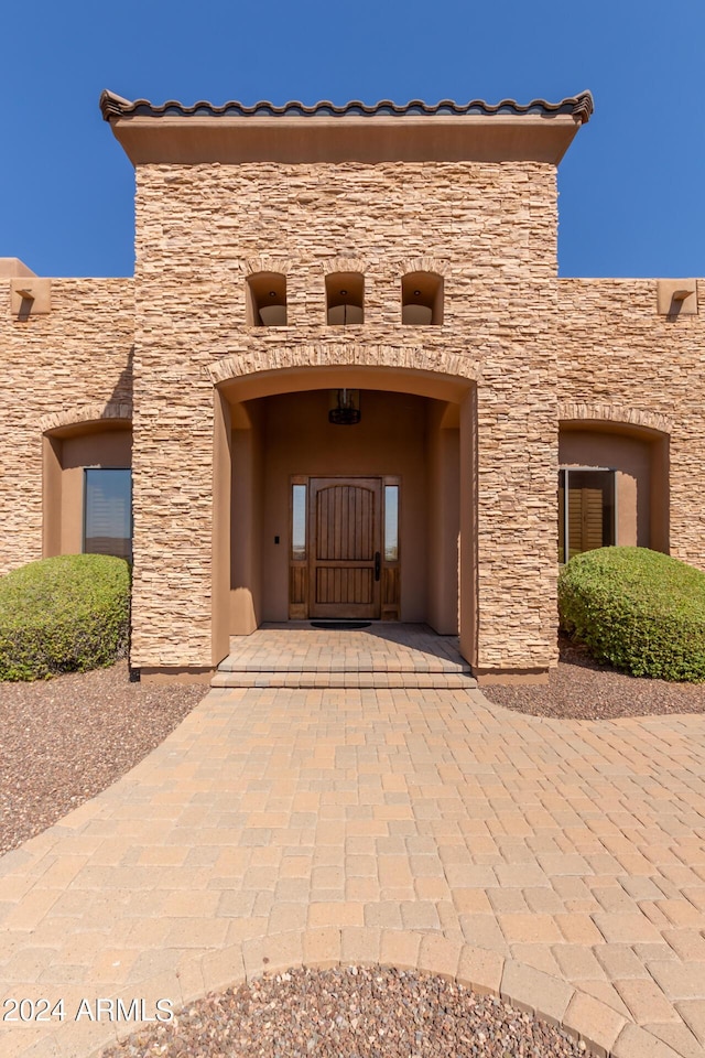 3730 E Cloud Rd, Cave Creek, AZ 85331 - view of front facade with stucco siding and stone siding
