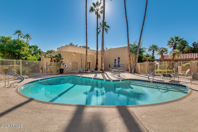 view of pool with a patio area