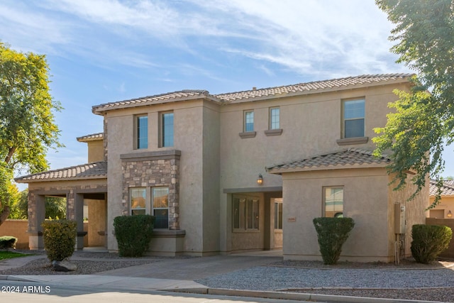 view of mediterranean / spanish house