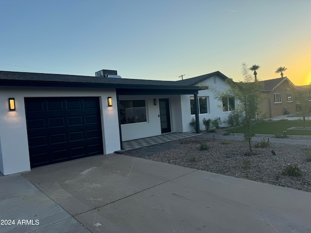 view of front of house featuring a garage