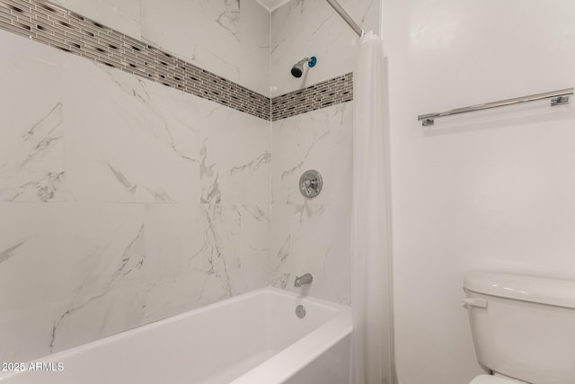 1028 W 5th St, Mesa, AZ 85201 - bathroom with shower / bathtub combination with curtain and toilet