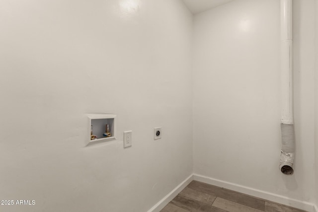 1028 W 5th St, Mesa, AZ 85201 - laundry room featuring hookup for an electric dryer, washer hookup, and baseboards