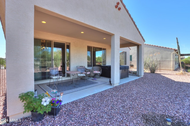 exterior space with fence