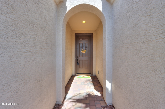 view of doorway to property