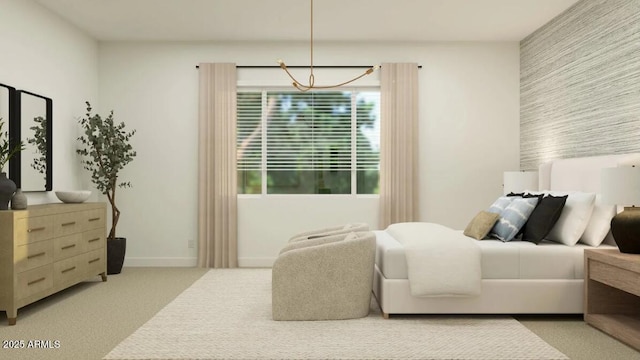 25169 N 177th Dr, Surprise, AZ 85387 - carpeted bedroom with a chandelier and baseboards