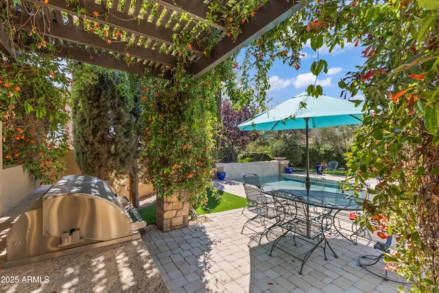 37334 N Winding Wash Trl, Carefree, AZ 85377 - view of patio / terrace featuring an outdoor pool and outdoor dining space