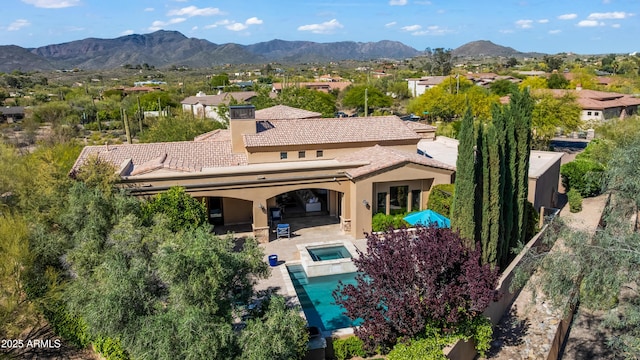 37334 N Winding Wash Trl, Carefree, AZ 85377 - bird's eye view featuring a residential view and a mountain view