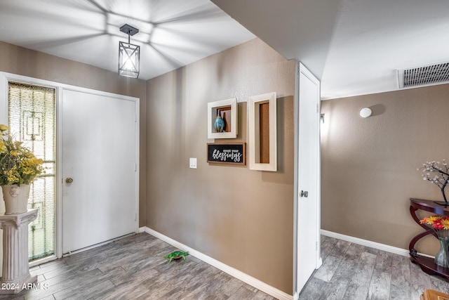 foyer featuring hardwood / wood-style floors