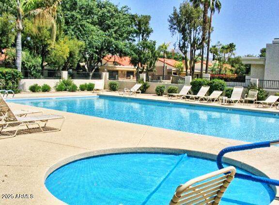 view of pool featuring a patio area