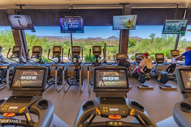 view of workout area