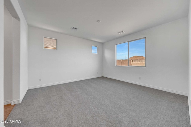 view of carpeted spare room