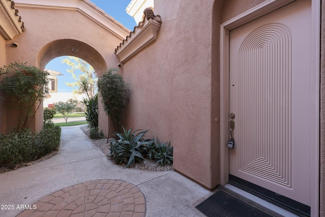 view of doorway to property