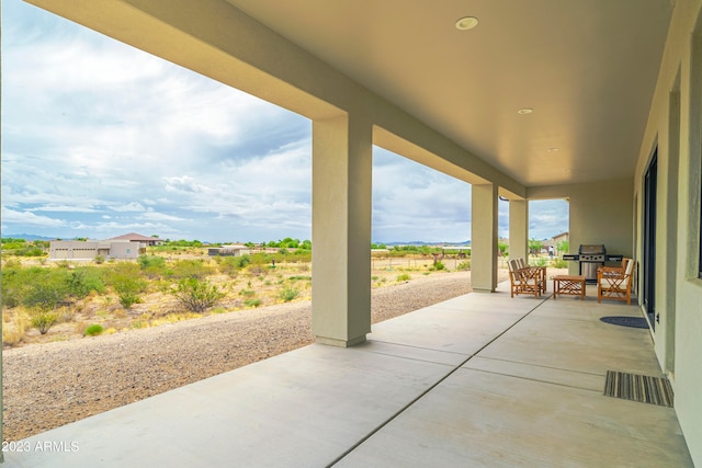 view of patio / terrace with area for grilling