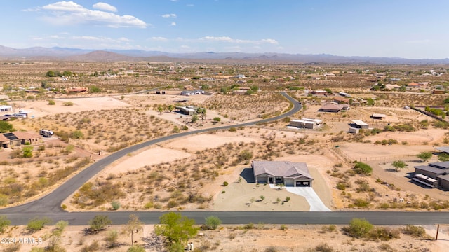 aerial view featuring a mountain view