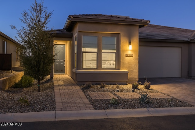 view of front of house featuring a garage