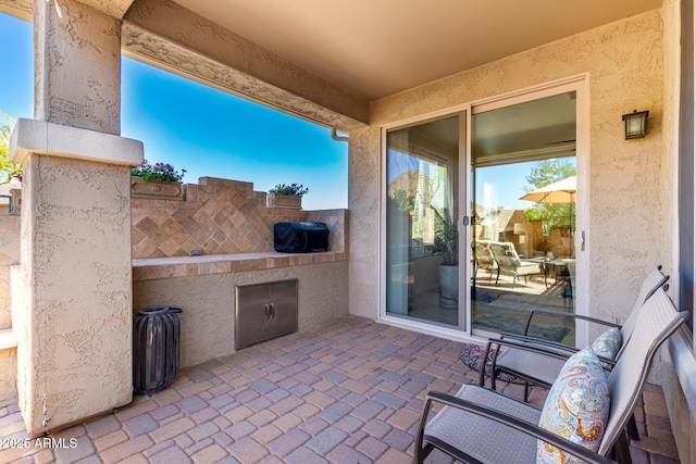 view of patio / terrace featuring area for grilling