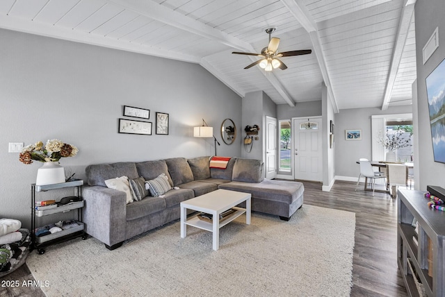4502 W Continental Dr, Glendale, AZ 85308 - living area featuring wood finished floors, a ceiling fan, and baseboards