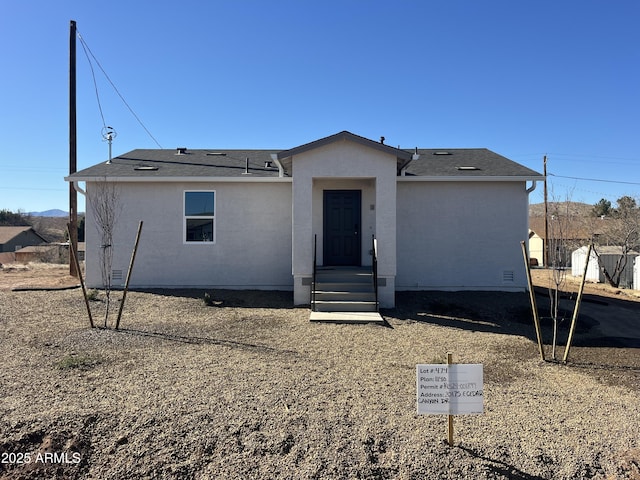 20175 E Cedar Canyon Dr, Mayer, AZ 86333 - view of front of house with stucco siding and a shingled roof