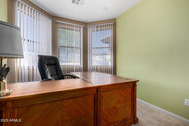 16527 N 71st Dr, Peoria, AZ 85382 - office with baseboards, light colored carpet, and visible vents