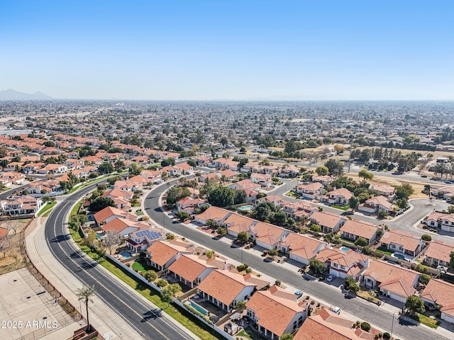 aerial view featuring a mountain view