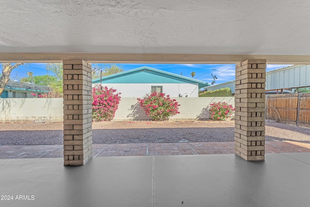 view of patio with a fenced backyard