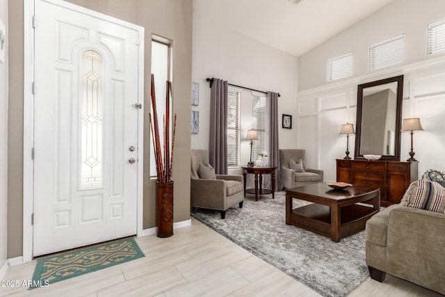 42711 N 45th Dr, Phoenix, AZ 85087 - entrance foyer with high vaulted ceiling and baseboards