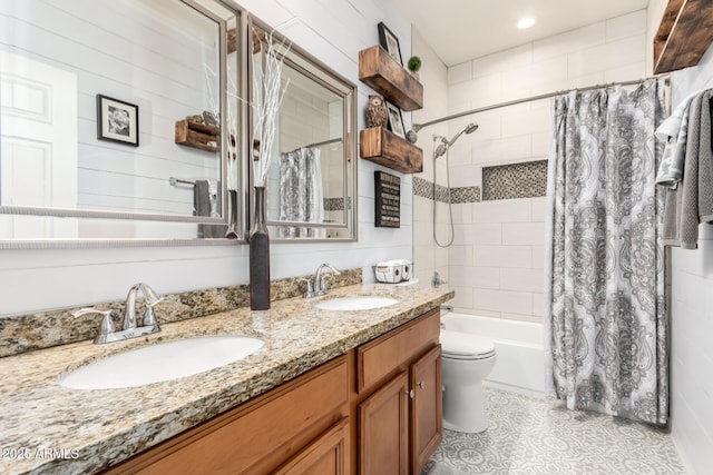 42711 N 45th Dr, Phoenix, AZ 85087 - full bath with double vanity, toilet, a sink, and shower / tub combo