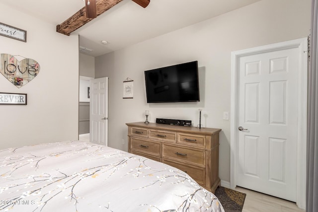 42711 N 45th Dr, Phoenix, AZ 85087 - bedroom with a ceiling fan and beam ceiling