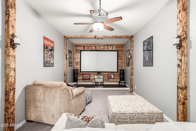 42711 N 45th Dr, Phoenix, AZ 85087 - carpeted cinema with baseboards and ceiling fan