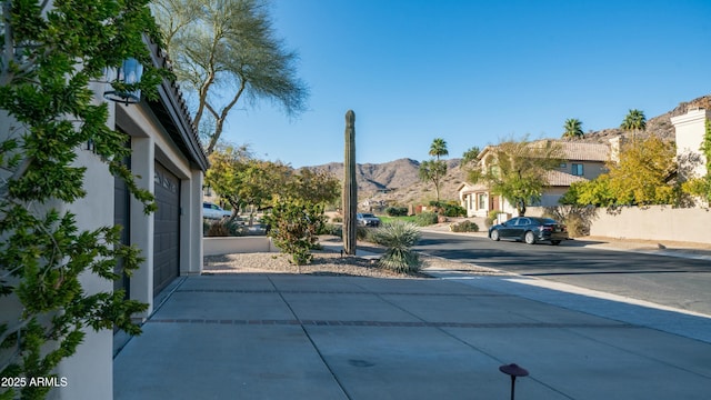 view of street featuring a mountain view