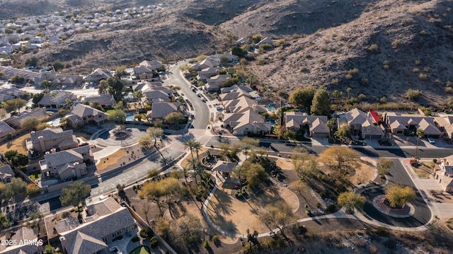 drone / aerial view with a residential view