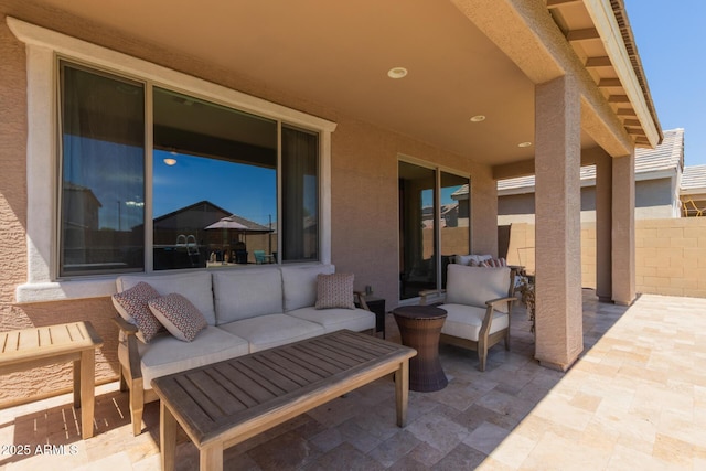 19771 W Woodlands Ave, Buckeye, AZ 85326 - view of patio / terrace with an outdoor hangout area