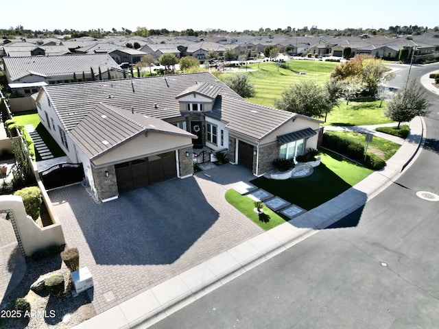 bird's eye view with a residential view