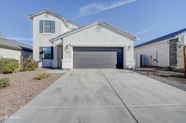 view of front of home featuring a garage