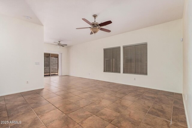 125 N 22nd Pl Unit 128, Mesa, AZ 85213 - empty room with ceiling fan, tile patterned flooring, and a smoke detector