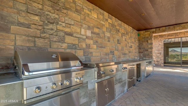 15217 N 15th Dr, Phoenix, AZ 85023 - view of patio / terrace featuring a sink, area for grilling, and an outdoor kitchen