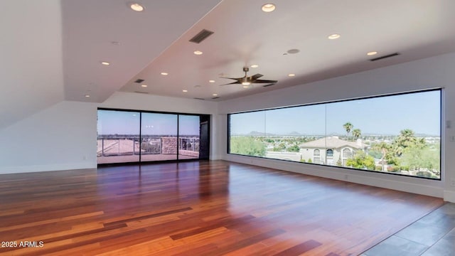 15217 N 15th Dr, Phoenix, AZ 85023 - interior space with a ceiling fan, recessed lighting, visible vents, and wood finished floors