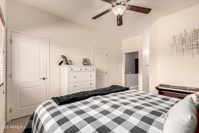 7726 E Baseline Rd Unit 154, Mesa, AZ 85209 - carpeted bedroom featuring a ceiling fan