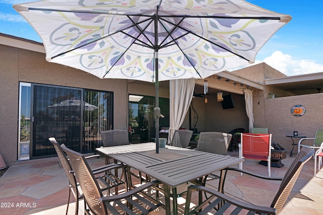 view of patio / terrace featuring outdoor dining space