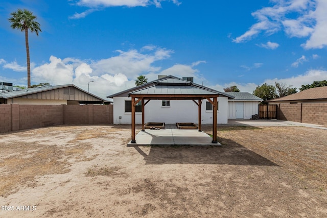 9609 N 44th Ave, Glendale, AZ 85302 - exterior space with a fenced backyard, a gazebo, and a patio area