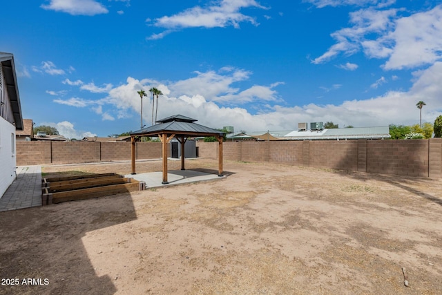 9609 N 44th Ave, Glendale, AZ 85302 - view of yard with a fenced backyard, a gazebo, and a patio area