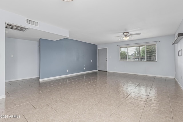 9609 N 44th Ave, Glendale, AZ 85302 - unfurnished room featuring baseboards, a ceiling fan, and visible vents