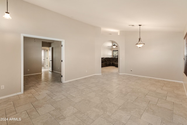 view of tiled empty room