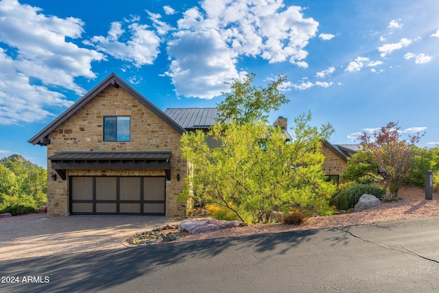 view of front of house featuring a garage