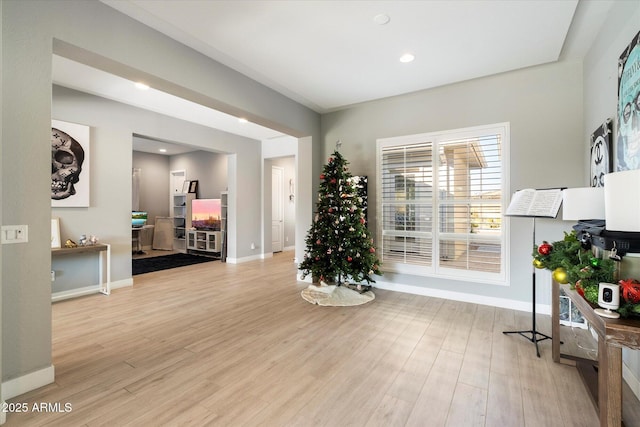 interior space featuring light wood-type flooring