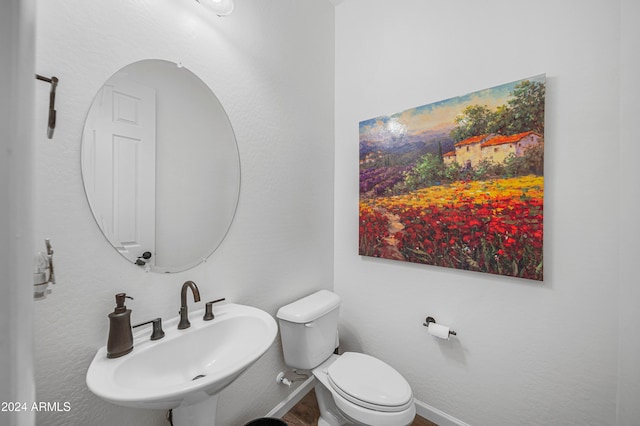 bathroom featuring toilet and sink