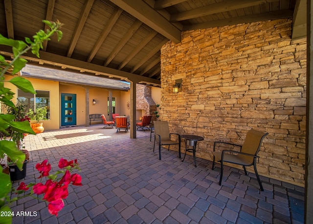 view of patio featuring an outdoor hangout area