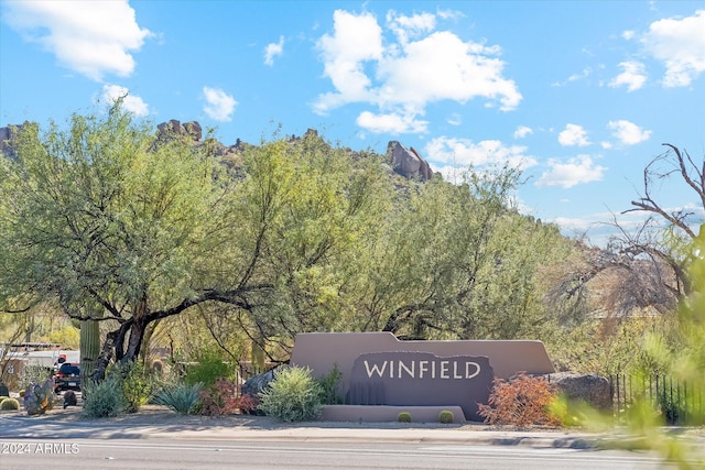 view of community sign