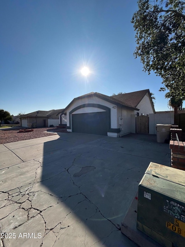 ranch-style house with a garage